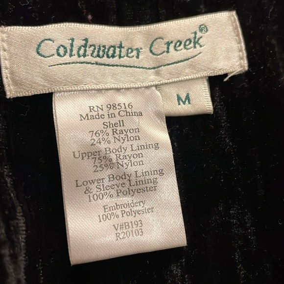 Coldwater Creek Black Blazer with Embroidery - Picture 7 of 7